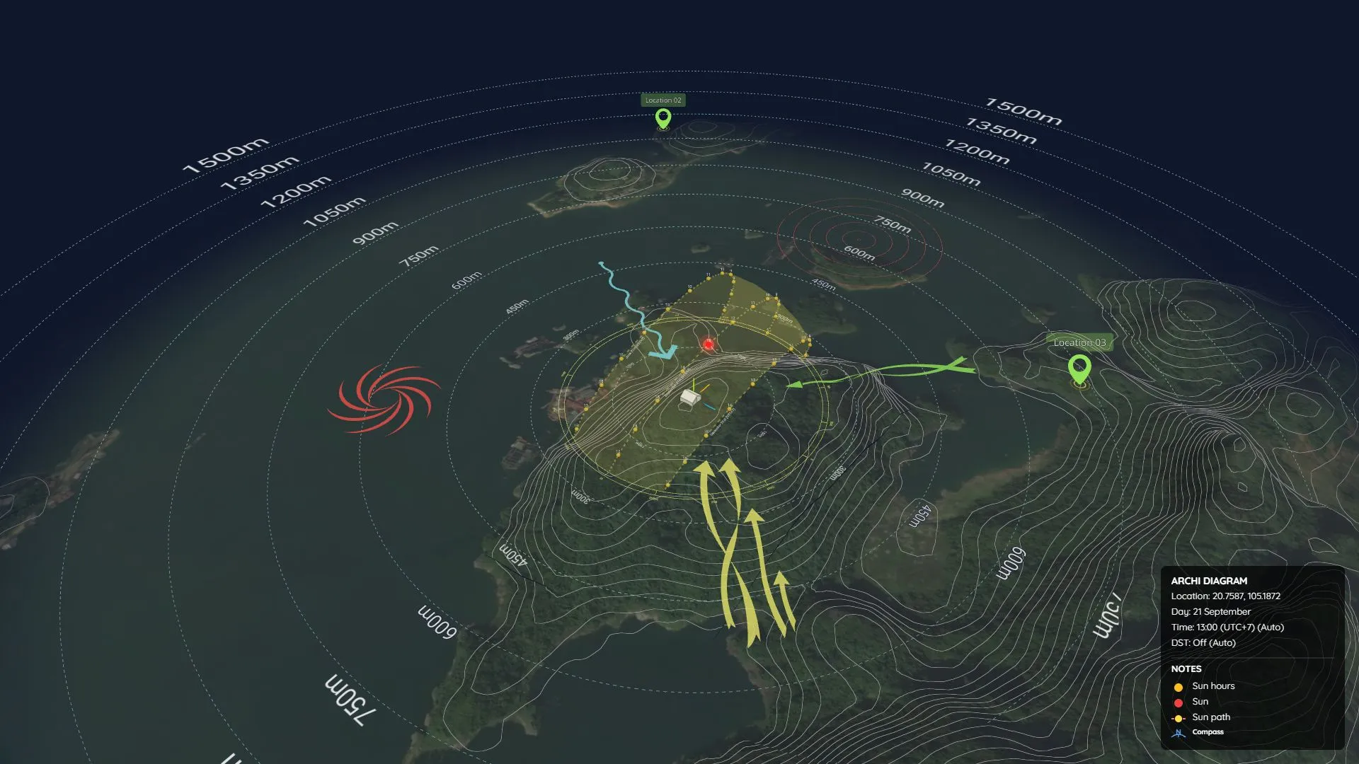 Light Mode Sun Path Diagram